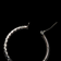 14K White Gold Simple Etched 1" Hoops