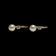 10K Two Tone Pearl & Diamond Chip Hinge Hoop Earrings
