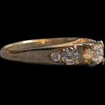 14K Yellow & White Gold Diamond Set Ring Size 9 3/4