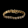10K Yellow Gold & Natural Diamond Tennis Bracelet With Safety Clasp