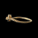 10K Yellow Gold Heart and Key Rope Diamond Ring Size 5 3/4