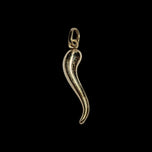 10K Yellow Gold Cornicello Charm / Pendant