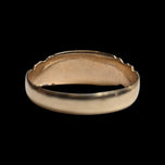 Antique 10K Yellow Gold Seed Pearl Etched Ring Size 7 1/2