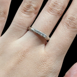 14K White Gold Diamond Trinity Style Ring and Matching Band Claw Set Size 7