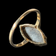 10K Yellow Gold & Marquise Cut Hematite / Black Alaskan Diamond Ring Size 4 1/2