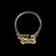 10K Yellow Gold Gothic Geometric Black Onyx Ring Size 5.5