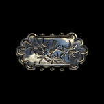 Antique Victorian Silver Brooch with Bird Motif / Repoussé