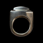 Sterling Silver Brutalist / Modernist Double Band with Brushed Face Statement Ring Size 6 3/4
