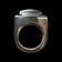 Sterling Silver Brutalist / Modernist Double Band with Brushed Face Statement Ring Size 6 3/4