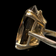 10K Yellow Gold Smokey Quartz Cocktail Ring Size 4
