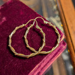 10K Yellow Gold Twisted Wire Hoop Earrings