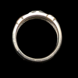 Men's 10K White & Yellow Gold & Diamond Band