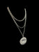 Silpada Triple Strand Hammered Disk Pendant Necklace Sterling