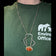 Modernist Carnelian Cabochon Sterling Silver Necklace Xila, Israel