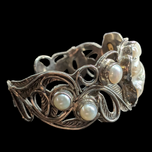 Sterling Silver Cultured Baroque Pearl Bracelet Cuff