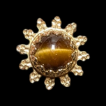 14K Gold & Tigers Eye Earrings Pierced