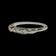 Vintage 18K White Gold & Diamond Row Ring Size 5 1/4