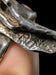 Signed Sterling Silver Modernist / Brutalist Sculptural Laying Woman Figure Ring Adjustable