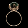14K Gold & Jade Cocktail Ring Size 5 3/4