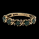 10K Yellow Gold Emerald and Diamond Stacker Ring Size 4 3/4