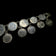 Victorian Era Etched Love Token Coin Family Monogram Panel Link Bracelet