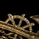 10K Yellow Gold Tiger's Eye Anchor & Wheel Pendant