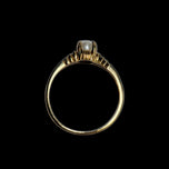 Art Deco 10K Yellow Gold Claw Set Pearl Ring Size 5.5 A&A Jewellers Toronto