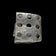 Anne-Marie Chagnon Pewter Adjustable Square Modernist Open Work Ring