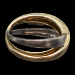 14K White and Yellow Gold Crossover Ring 6.5