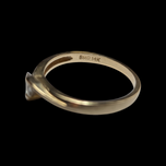 14K Yellow Gold Heart Shape Brilliant Cut Diamond Ring Size 6 3/4