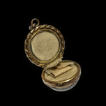 Antique Victorian Rolled Gold "Pool of Light" Rock Crystal Photo Locket Pendant / Fob / Orb
