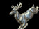 Vintage Sterling Silver Leaping Stag / Jumping Deer Brooch