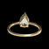 10K Yellow Gold Teardrop Pale Blue / Green Quartz & CZ Ring Size 6