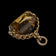 9K Yellow Gold & Citrine Spinner Watch Fob / Pendant