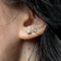 14K White Gold Diamond Solitaire Stud Earrings 0.68 CT Total Weight Screw Thread Backs