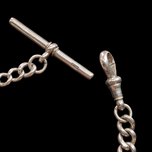 Sterling Silver and Amber Watch Fob With Leaf