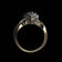 10K Yellow Gold Diamond Shaped Waterfall Cluster Ring Size 4.5