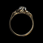 10K Yellow Gold & Platinum Art Deco 0.25CT Old Cut Diamond Engagement Ring Size 5 3/4