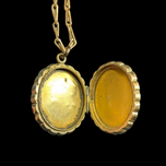 Antique Gold Filled Victorian Double Sided Locket With Cross