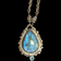 Sterling Silver & Labradorite / Blue Topaz Necklace