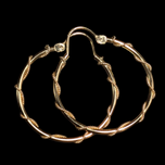 10K Yellow Gold Twisted Wire Hoop Earrings