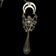 Mimi Shulman Tokens of Gilt Art Nouveau Chandelier / Lavalier Necklace Gilt Silver OOAK