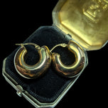 14K Yellow Gold Chunky Wide Hoop Earrings