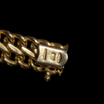 10K Yellow Gold Double Curb Link Italy Chain Bracelet