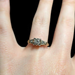 10K Yellow Gold & Platinum Art Deco 0.25CT Old Cut Diamond Engagement Ring Size 5 3/4