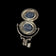 Sterling Silver Revolving Etched Photo Locket Spinner Fob / Pendant