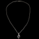 10K White Gold and Floating Diamond Pendant Necklace