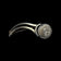 Sterling Silver "Shiva Eye" Modernist MCM Abstract Brooch