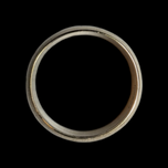 10K Yellow Gold Flower / Floral Stamped Band 8mm Size 9 1/2