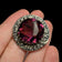 Vintage Sterling Silver & Purple Glass Celtic Kilt Pin / Brooch / Pendant